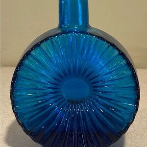 Blue Glass Decorative Vase